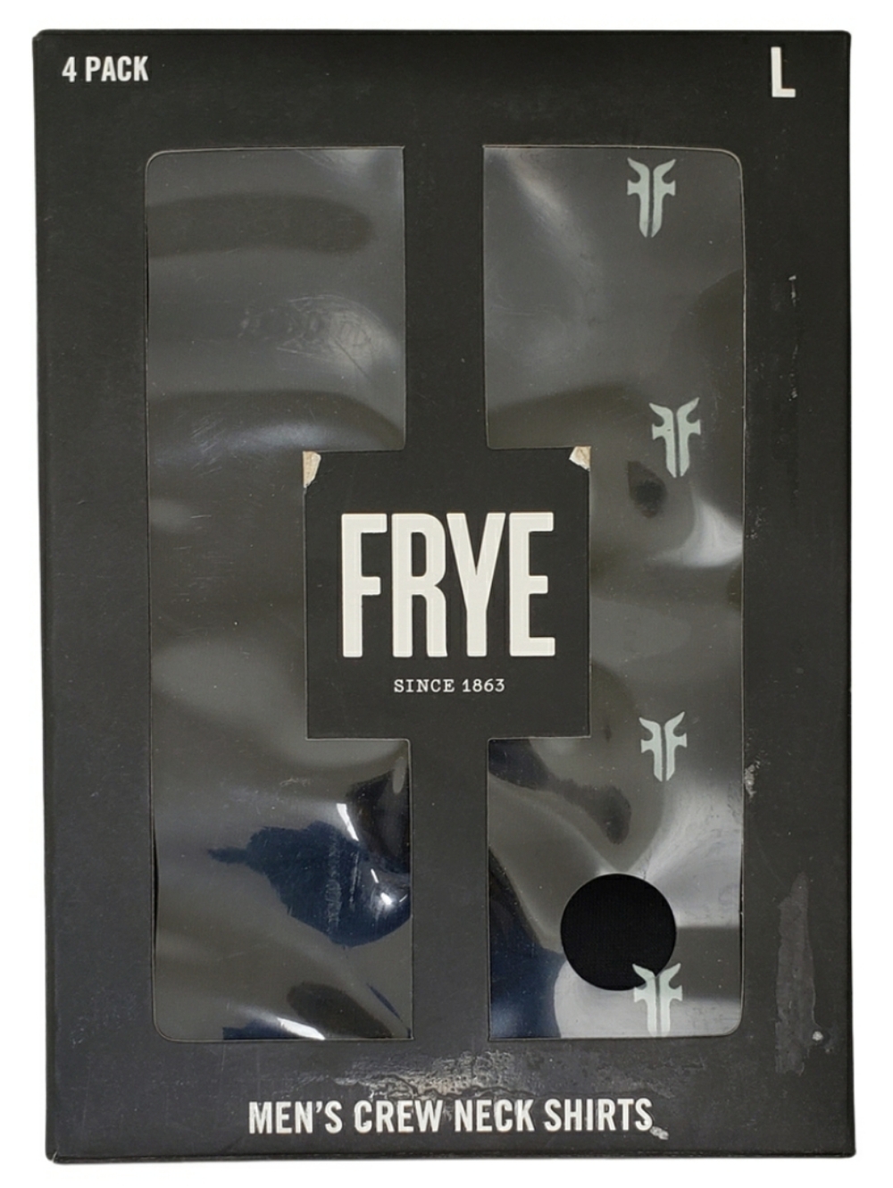 FRYE Crew Neck Shirts Men Black 4 Tees NWT